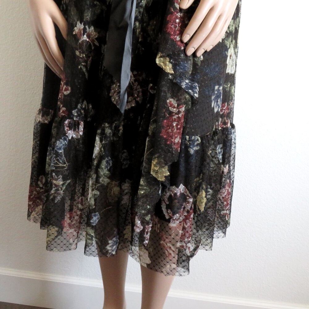 LANE BRYANT Women's Floral Mesh Faux Wram Midi Dress Plus Size 20 NWT - Picture 4 of 7
